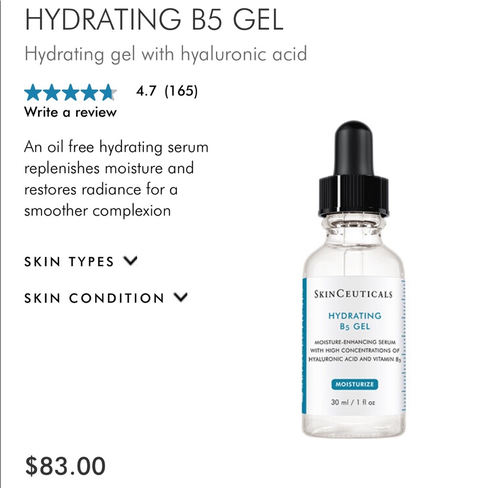 Skin Ceuticals - Hydrating B5 Serum (Brand New)